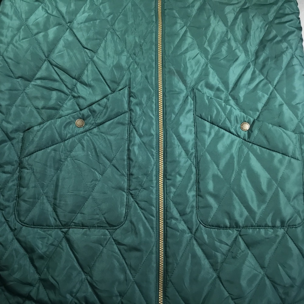 Weatherproof Vintage Womens Quilted Sherpa Lined Jacket Green Teal Small - Picture 3 of 10